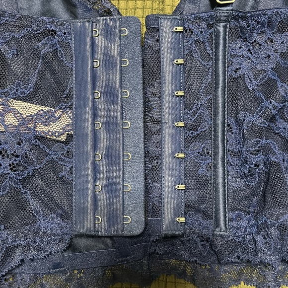 Victoria secret dream angels corset blue floral pattern - Picture 7 of 8